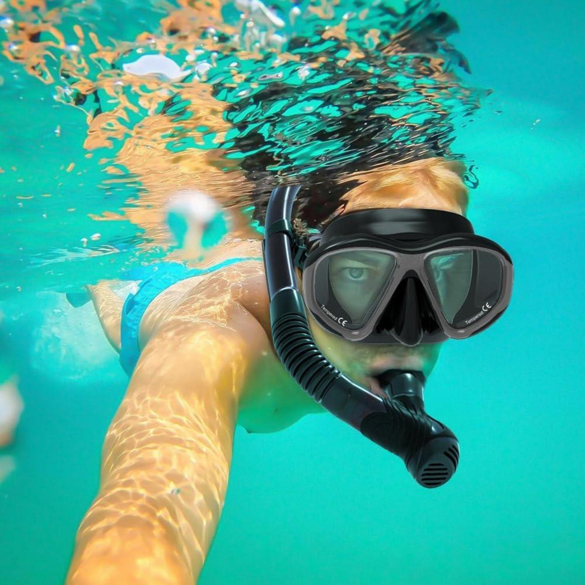 Schnorchelset Erwachsene Tauchmaske Anti-Leck Anti-Fog Anti-UV Schwimmen