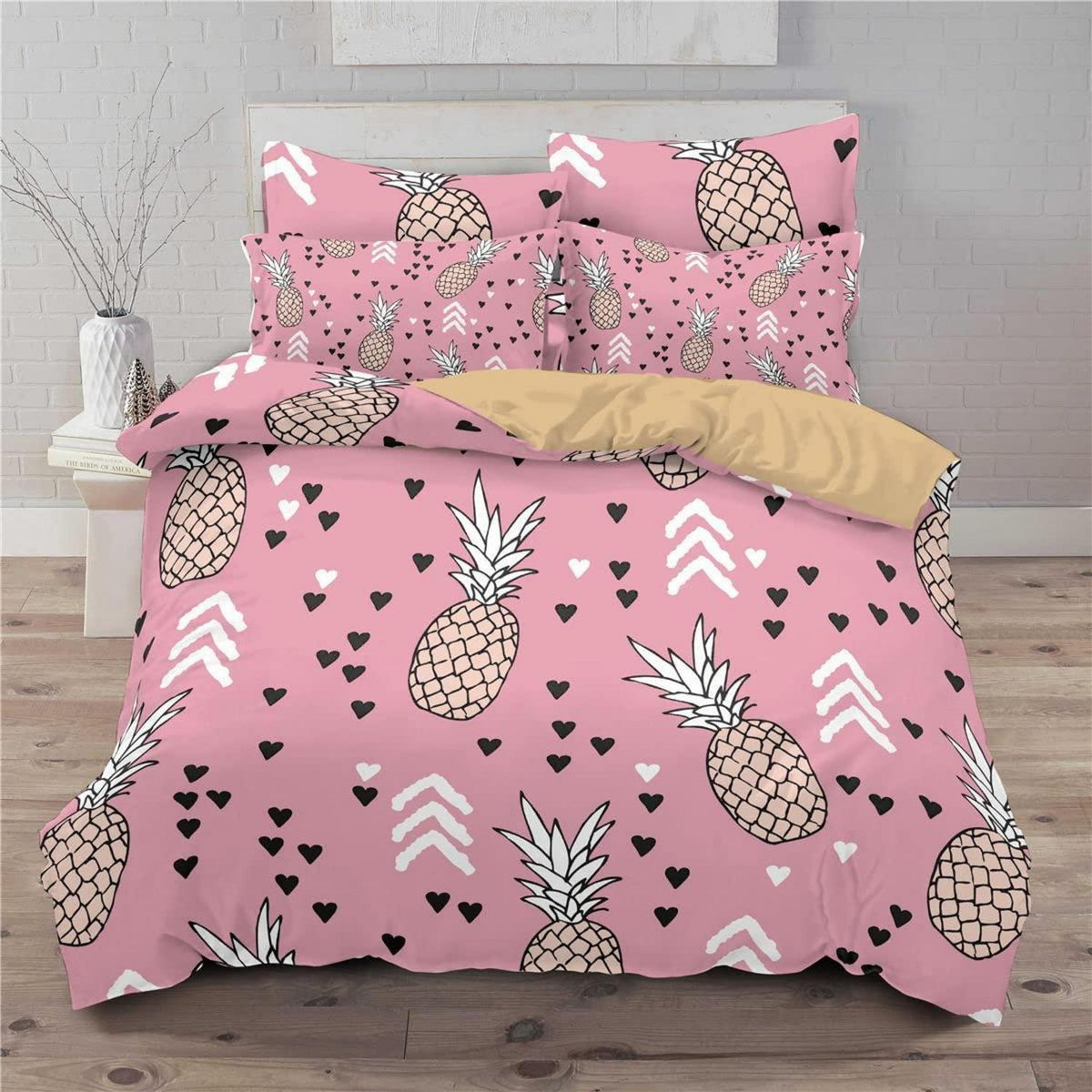 Ananas Bettwäsche Set 155x220cm – Tropisch & Ultraweich