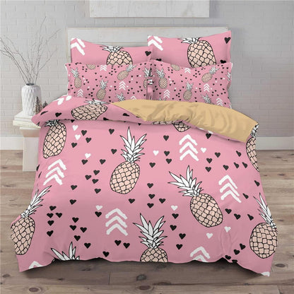 Ananas Bettwäsche Set 155x220cm – Tropisch & Ultraweich