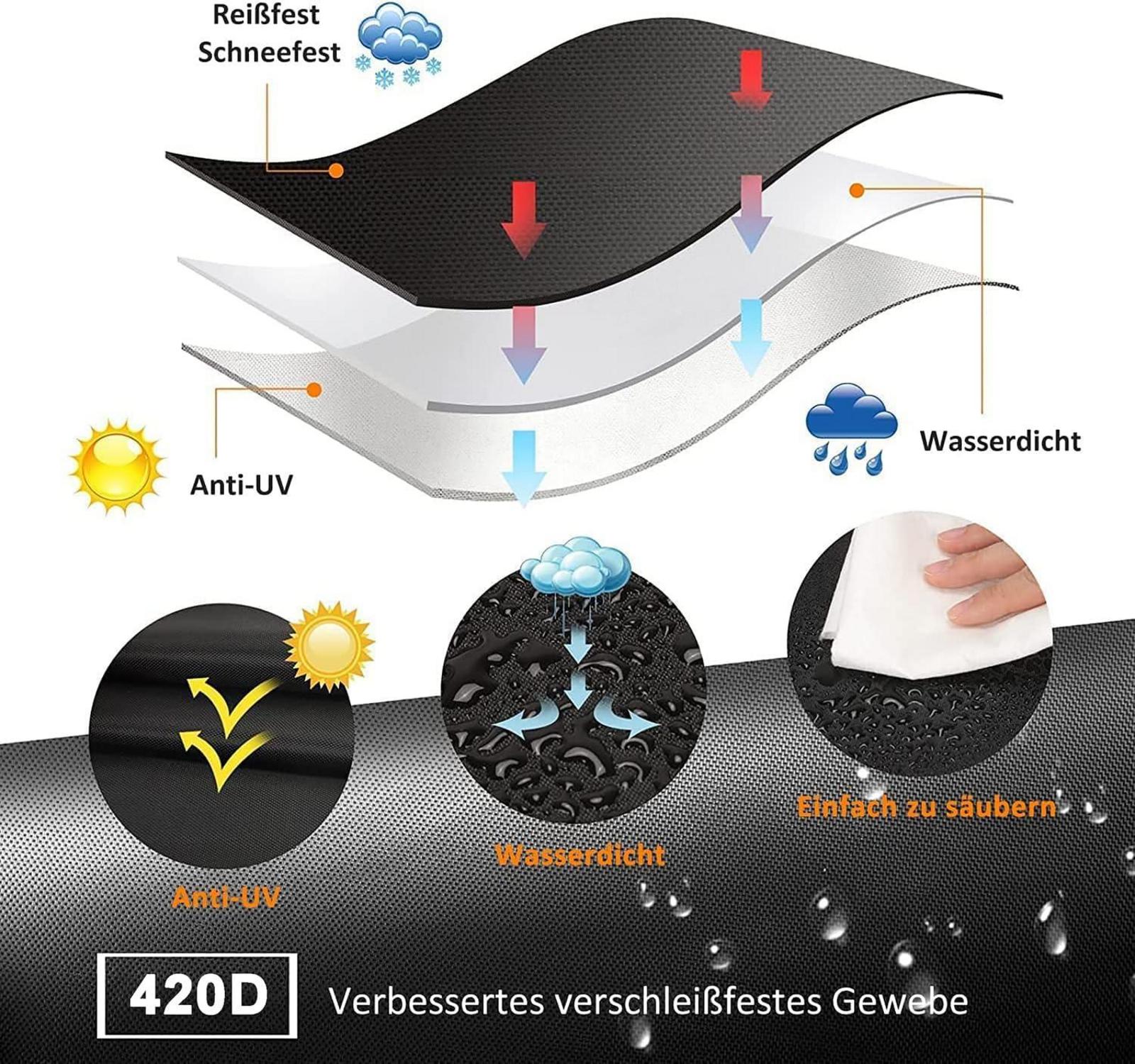 Abdeckung Gartenmöbel 420D Oxford Schwerlast Wasserdicht UV-Beständig