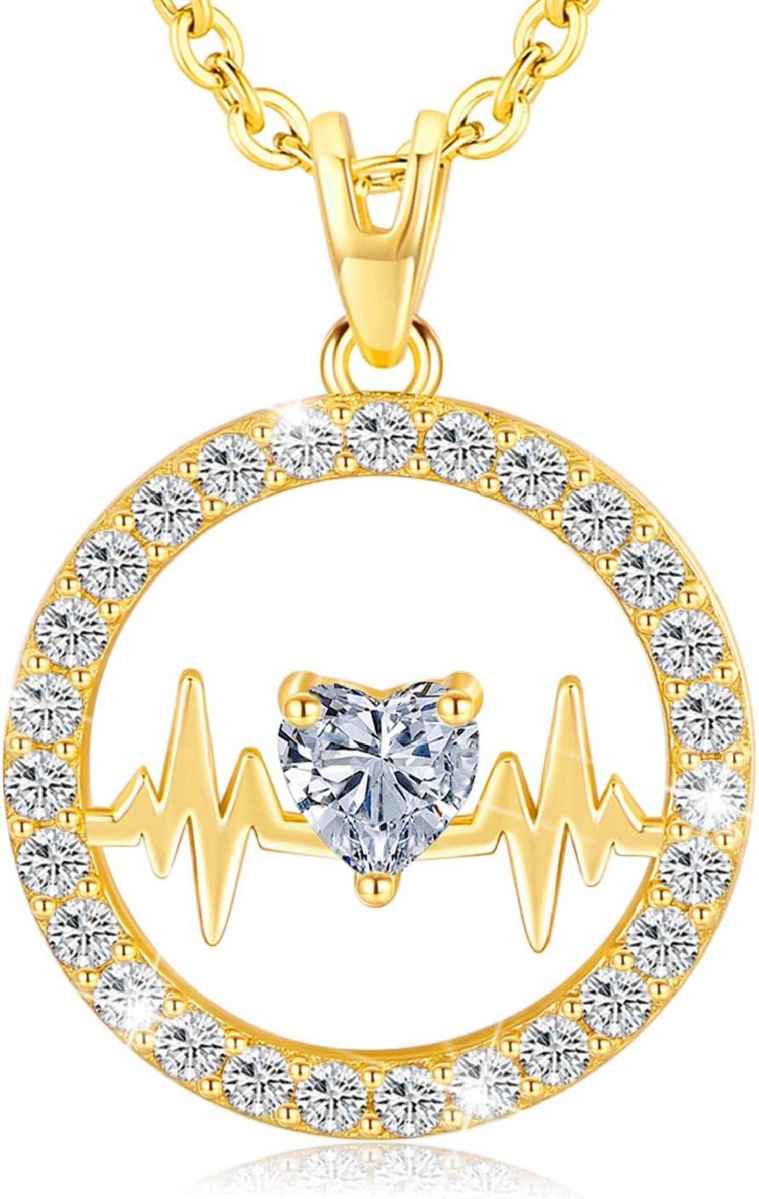 LAVUMO Silber Halskette 925 Geburtsstein Anhänger Geschenk Weihnachten