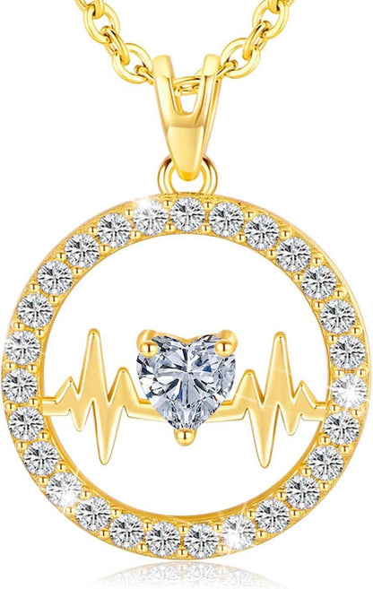 LAVUMO Silber Halskette 925 Geburtsstein Anhänger Geschenk Weihnachten
