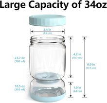 Einmachglas mit Sieb und Deckel 1L Olive Sanduhr Container