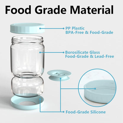 Glas Einmachglas Sieb Deckel 1L Olive Container Pickle Olive Kimchi