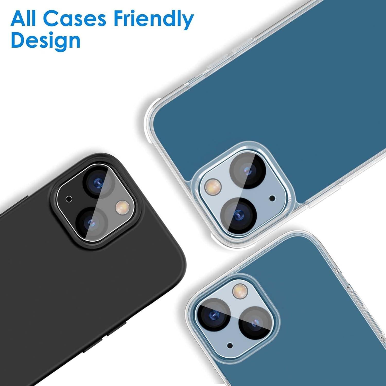 Kameraschutz für iPhone 13 6,1 & mini 5,4 Zoll, 9H Glas, HD, Anti-Kratzer, 3er