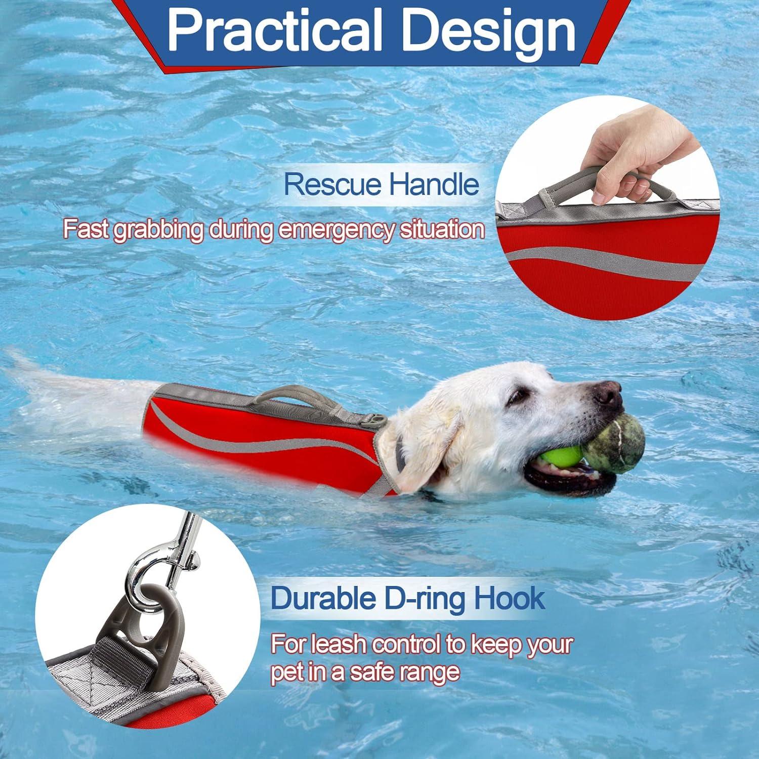 Schwimmweste für Hunde Neopren Rettungsweste S Rot