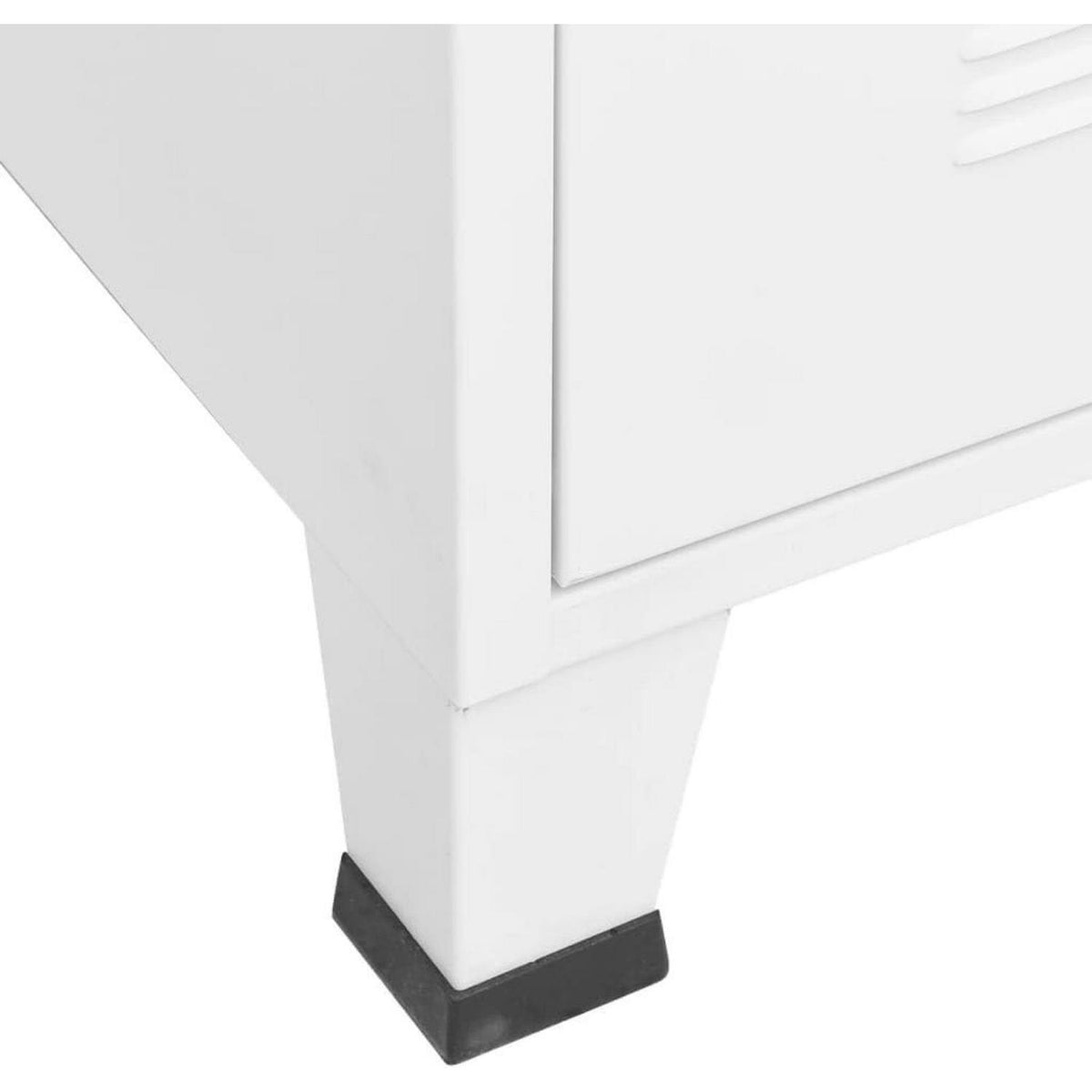 Kleiderschrank Metall Weiß 90x50x180cm Industrial Stil