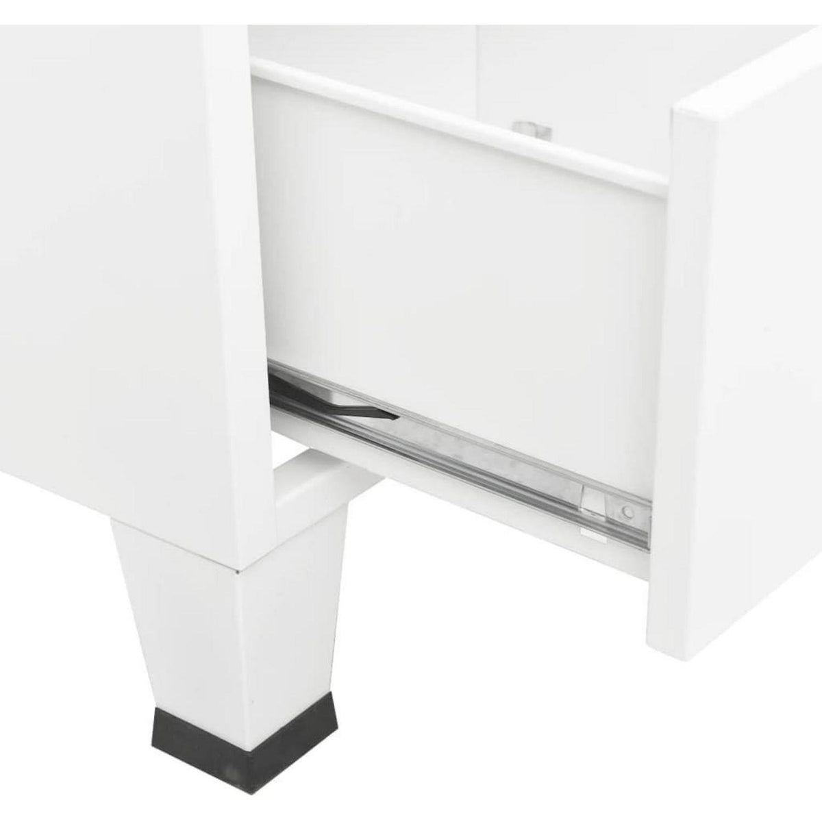 Kleiderschrank Metall Weiß 90x50x180cm Industrial Stil