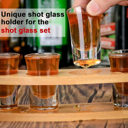 Schnapsgläser-Set 30ml 6 Stück Klarglas Likör-Shots Tequila Whisky Brandy Rum