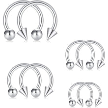 Hufeisen Nasenring Piercing Silber Schwarz Rosegold 16G Edelstahl 6-12mm