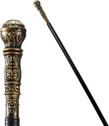 Eleganter Vintage Vampir Stock Requisitenstab Gold 58in