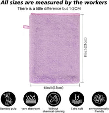 10 Stk Mikrofaser Waschhandschuhe Set 15x21 cm (10