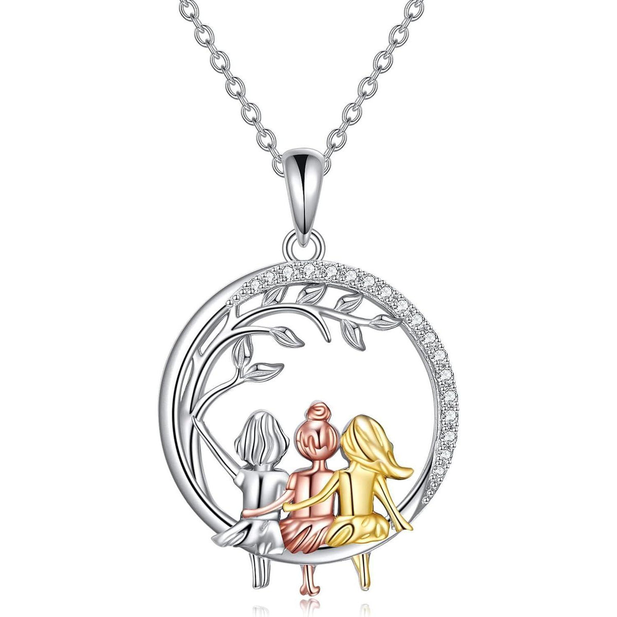 Schwestern Halskette "Always My Sister Forever My Friend" 925 Silber