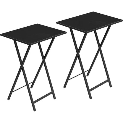 Beistelltisch Klappbar 2er Set Industriestil Schwarz