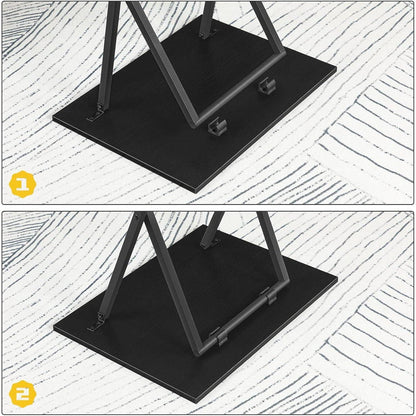 Beistelltisch Klappbar 2er Set Industriestil Schwarz