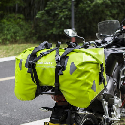 Wasserdichte Motorrad-Hecktasche 70L – Leuchtendes Grün