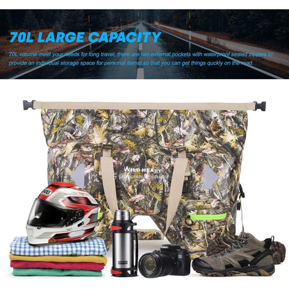 Wasserdichte Motorrad-Hecktasche 70L mit Seilriemen