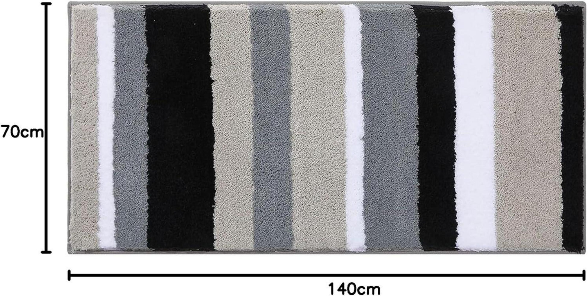 Badematte Hochflor Mikrofaser Saugfähig Rutschfest Maschinenwaschbar