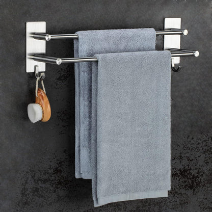Doppelter Handtuchhalter Edelstahl ohne Bohren 43.5cm Plata