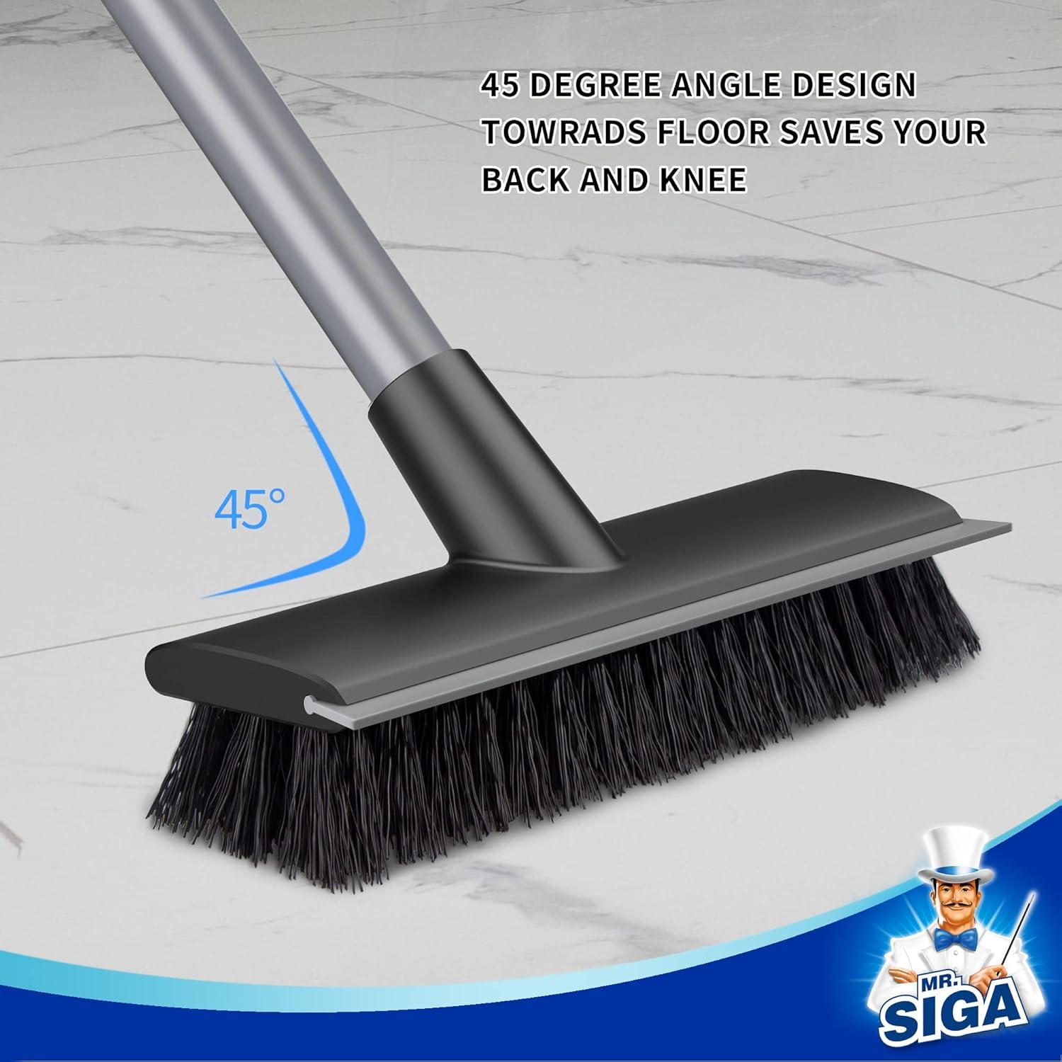 Bodenschrubber 2in1 mit langem Griff und Wasserschieber