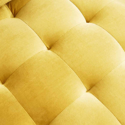 Modernes Samt Sofa 2-Sitzer – Gelb, Einfach Aufbauen