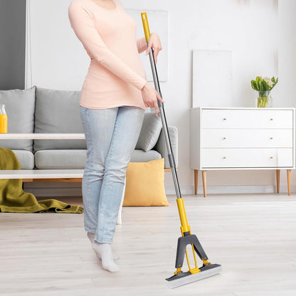 Masthome Wischmopp Set 130cm Bodenwischer 3 Schwamm Köpfe