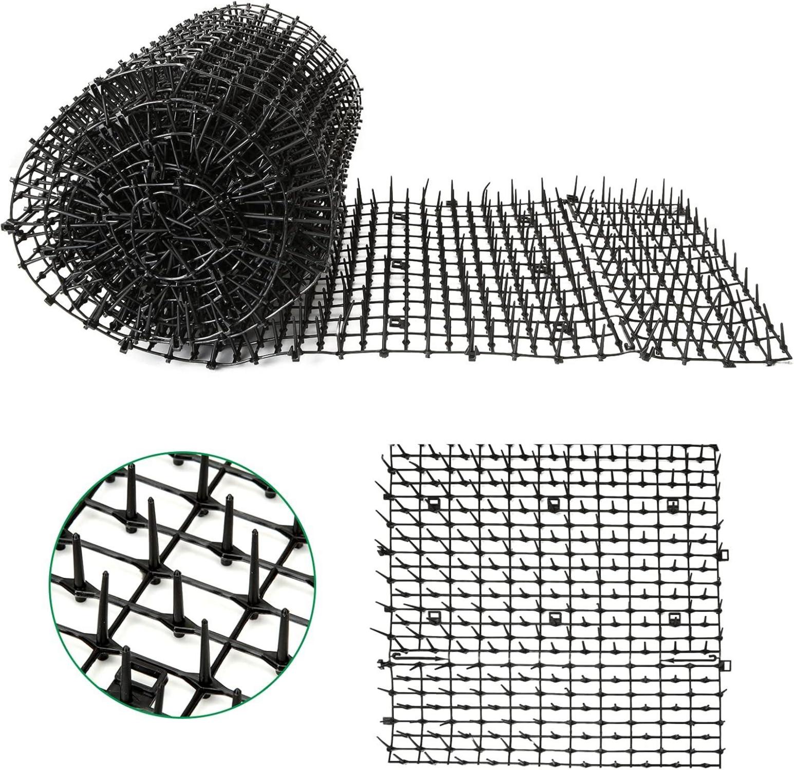 Dornengitter Katzenabwehr Matte Garten 30x400 cm Schwarz