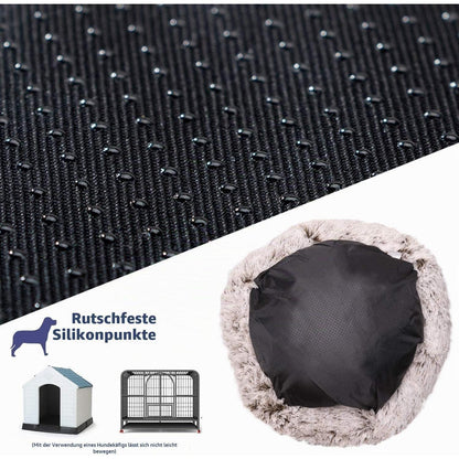 Flauschiges Hundebett Orthopädisch Ø 120cm Schwarz