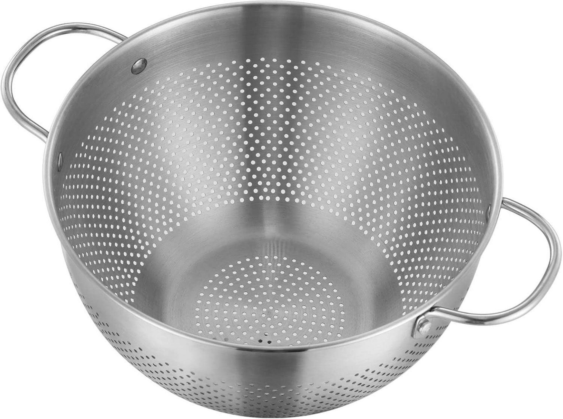 Seiher Edelstahl 24cm mit 2 Griffen und Standfüßen - Nudelsieb