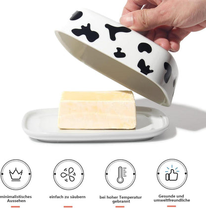 Butterdose Keramik Hochwertig Butterglocke Dish Porzellan