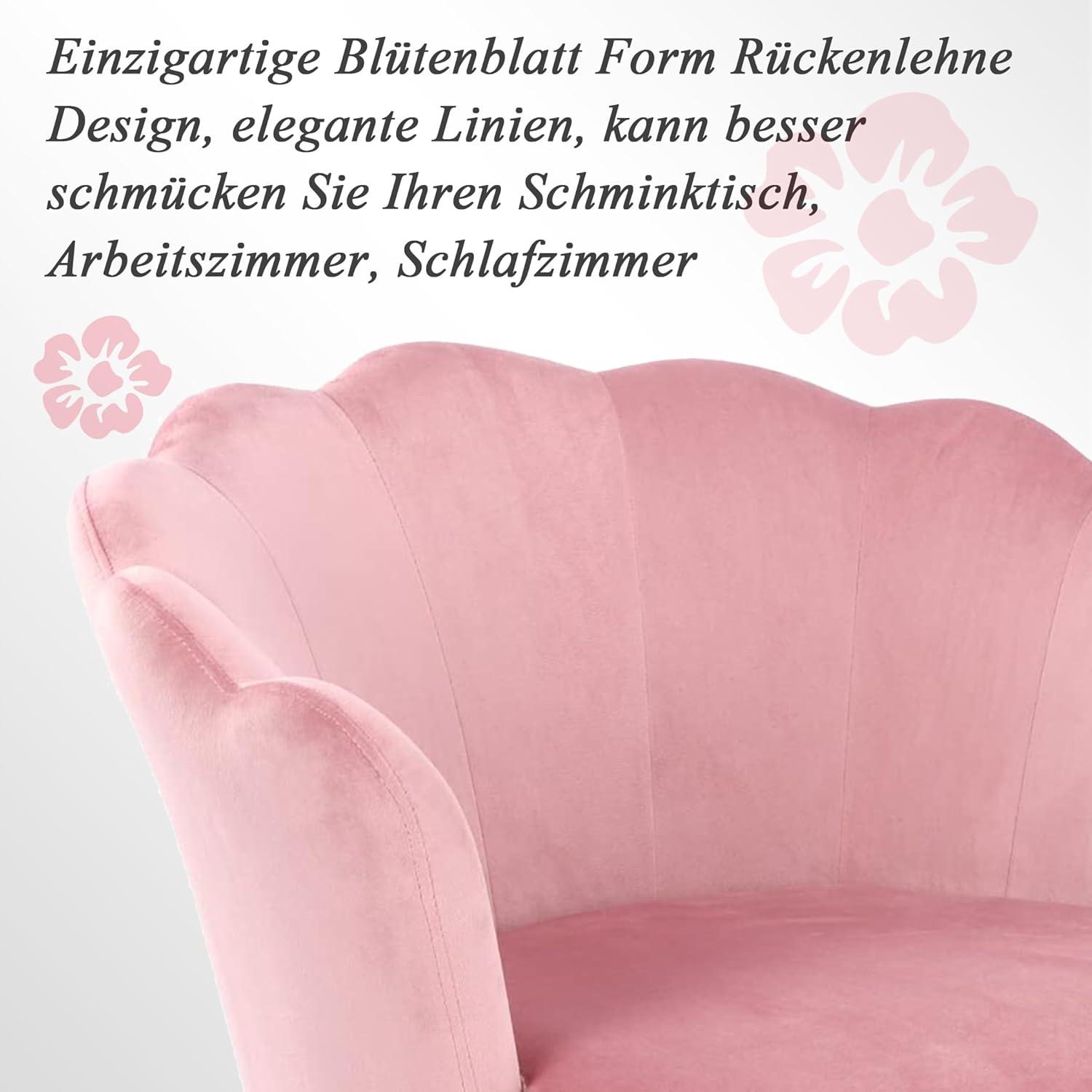 Samtstuhl in Blumenform für