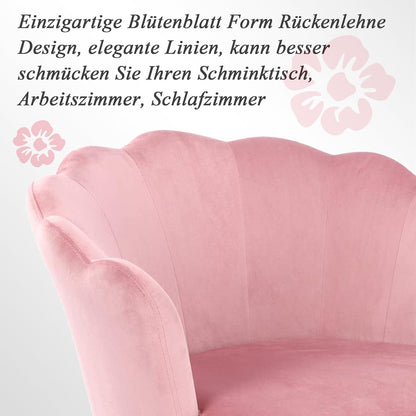 Samtstuhl in Blumenform für