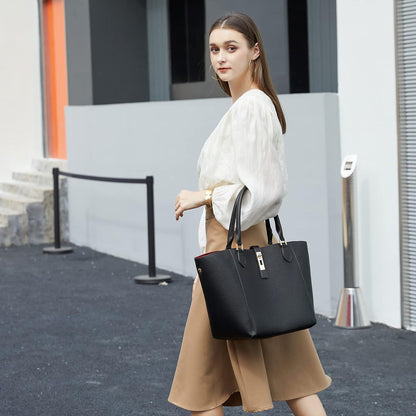 Damen PU Leder Groß Shopper Henkeltaschen Schultertasche Arbeit