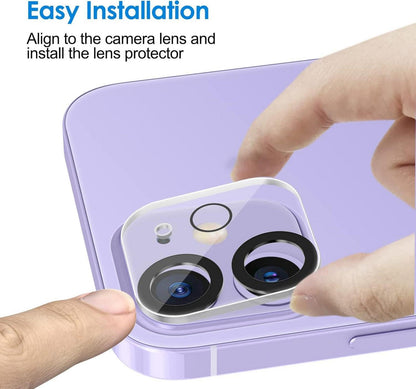 Kameraschutz für iPhone 11 6,1 Zoll und iPhone 12 mini 5,4 Zoll, 9H Gehärtetes Glas, Ultra HD Klar, Anti-Kratzer, 3