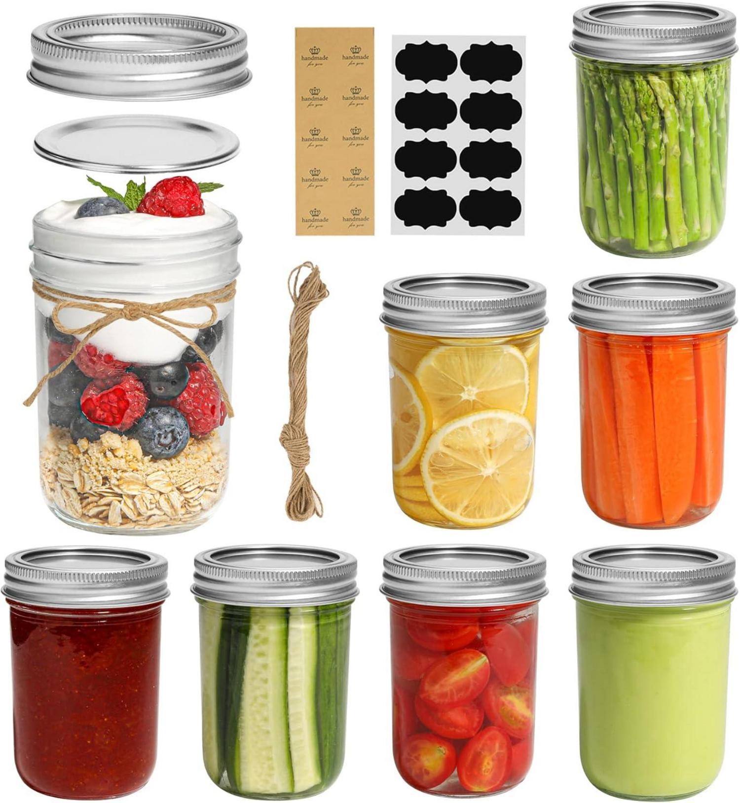 Einmachgläser 250ml 8er Set Vorratsgläser Marmeladengläser