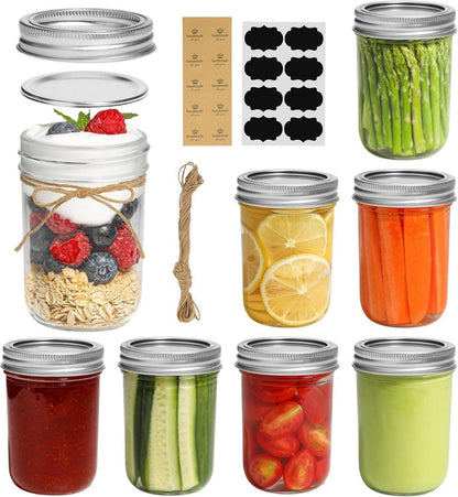 Einmachgläser 250ml 8er Set Vorratsgläser Marmeladengläser