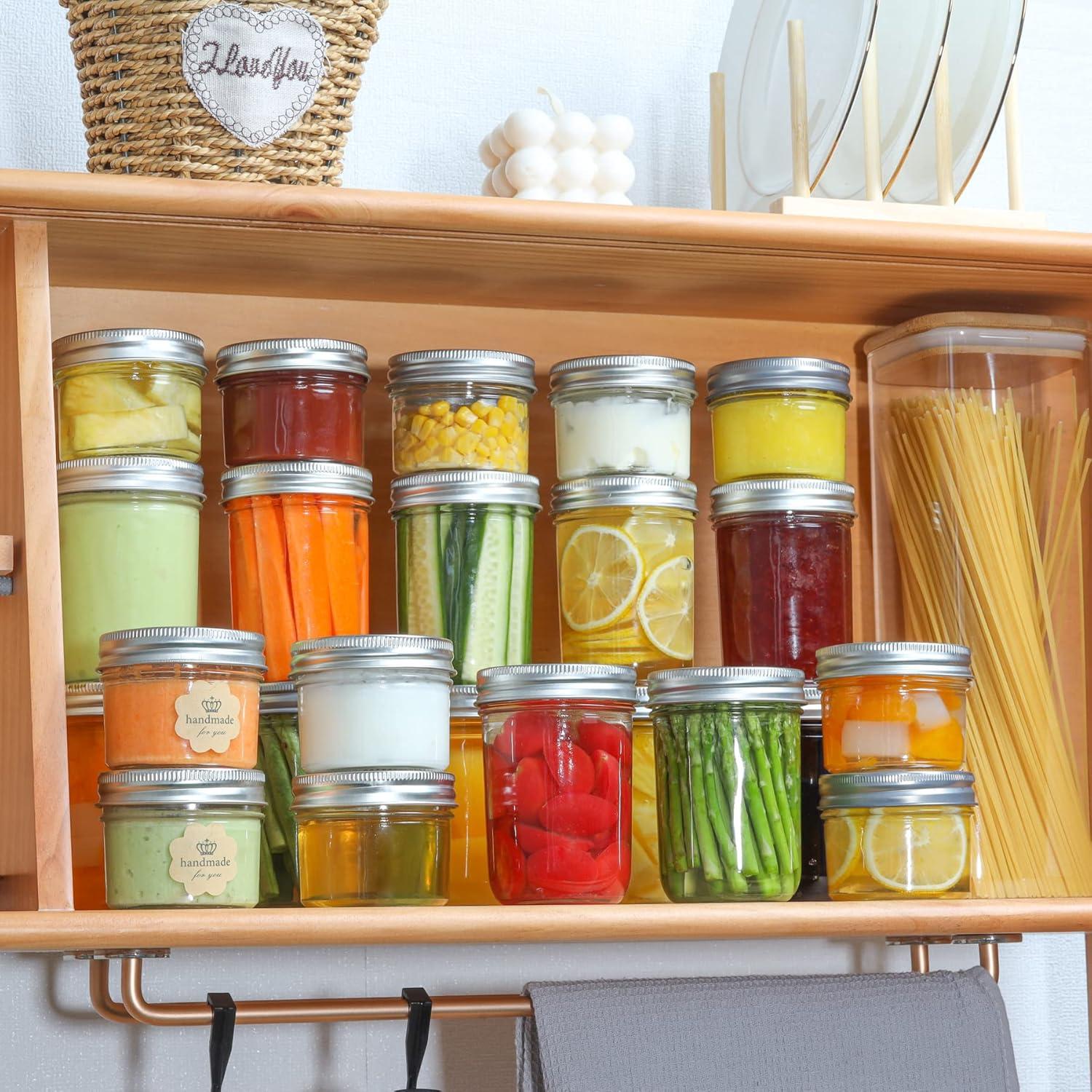 250ml Einmachgläser mit Deckel 8er Set Vorratsgläser Mason Jar, Marmeladengläser, Honiggläser