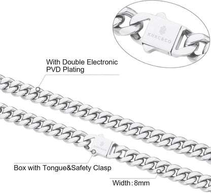 Gold Panzerkette für Männer Hip Hop Cuban Link Chain 8/12/14mm