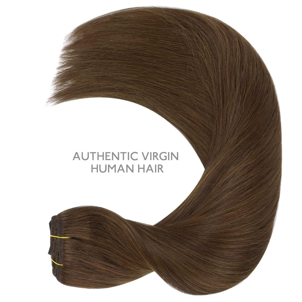 Echthaar Clip-in Extensions Schokoladenbraun 40cm