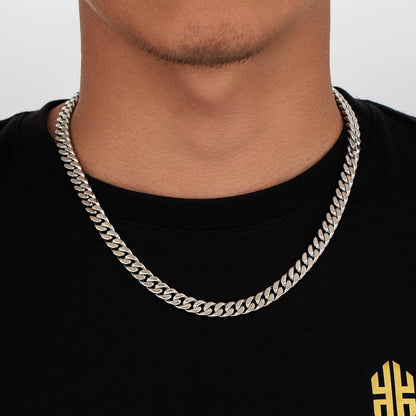 KRKC&CO Panzerkette 8/12/14mm Herren Cuban Link Chain