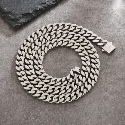 KRKC&CO Panzerkette Herren 18K Gold Cuban Link Chain 8/12/14mm 50.8cm