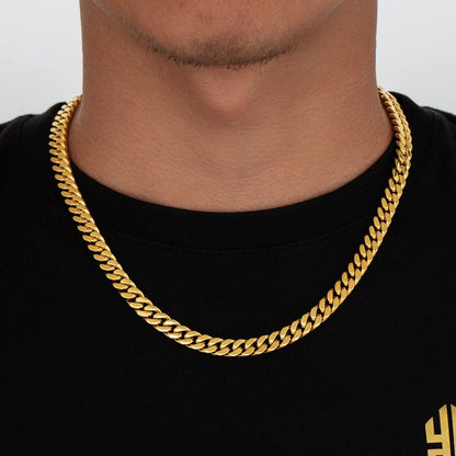 KRKC&CO Panzerkette Herren 18K Gold/Weißgold plattiert 61cm 8mm