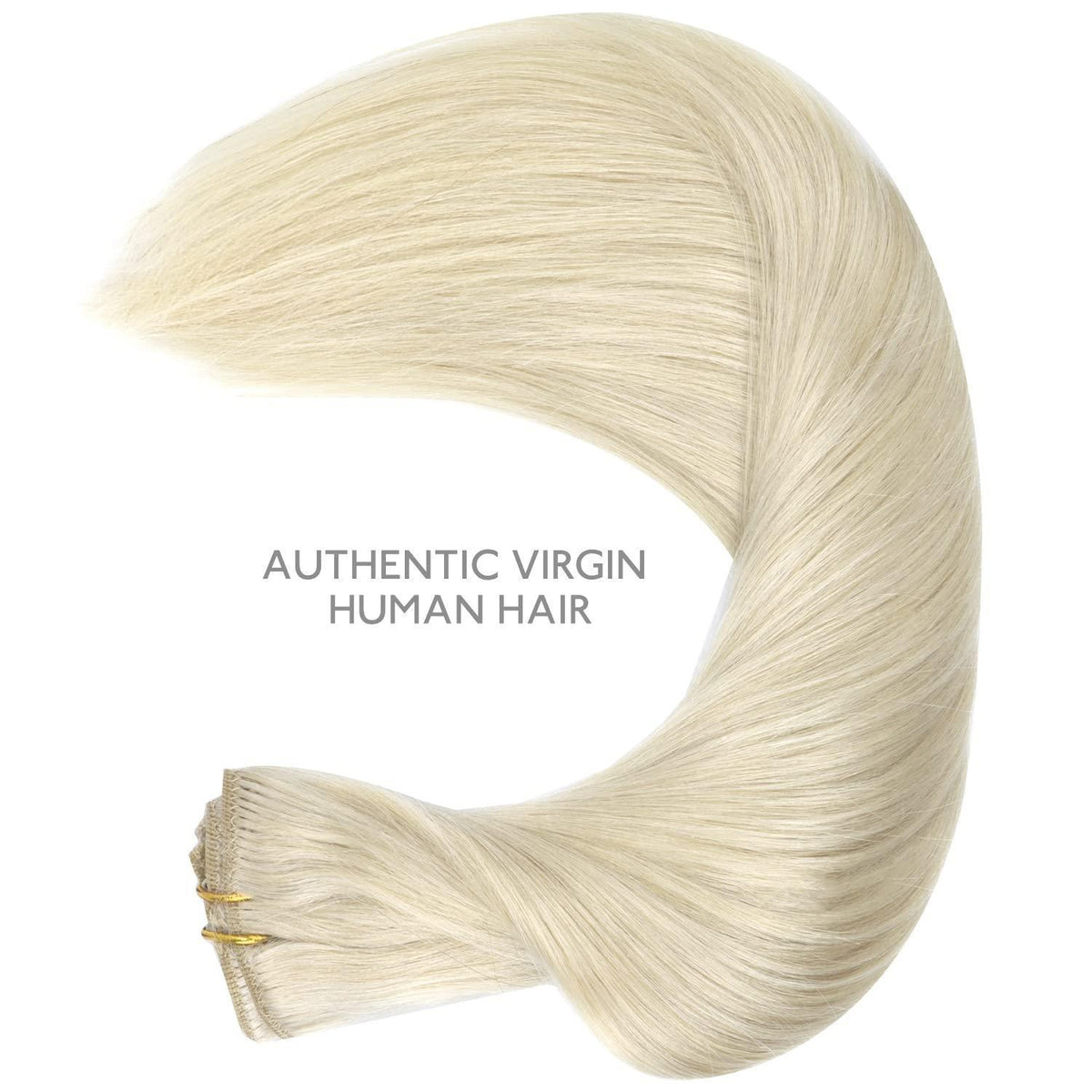 Echthaar Clip-in Extensions Platinblond 40cm - 75g