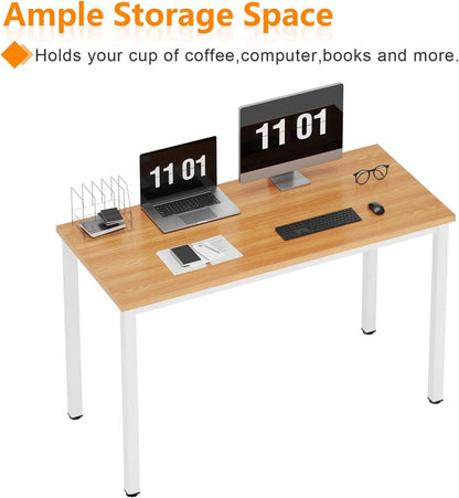 SogesHome Computertisch 80x40 cm Büro Schreibtisch PC-Tisch Teak
