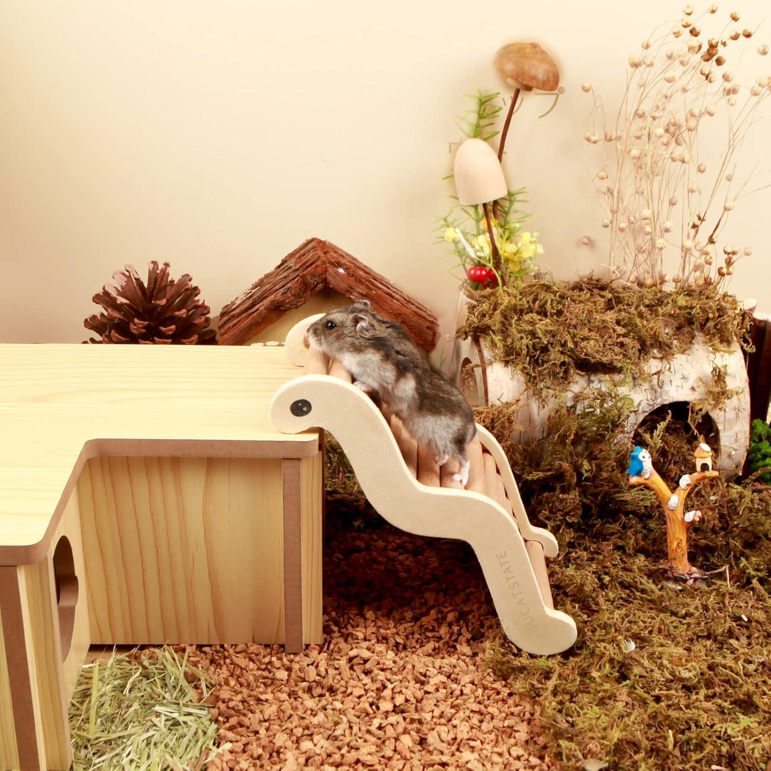 Hamster-Kletterleiter Holz-Kletterspielzeug Brückenkäfig-Dekoration