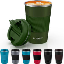 Tlater Doppelwandiger Isolierbecher 380ml Vakuum Travel Mug grün