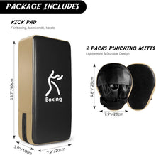 Boxpratzen Set 2IN1 mit PU Schlagpolster Schwarz