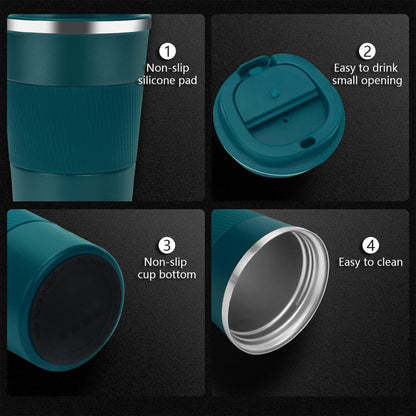 Tlater Kaffeebecher to go 380ml Thermobecher Blue