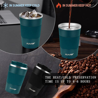 Tlater Kaffeebecher to-go 380ml Thermobecher Isolierbecher Vakuum