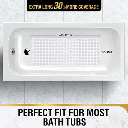 Badematte rutschfest 101x40cm extra lange Antirutschmatte für